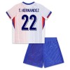 Conjunto (Camiseta+Pantalón Corto) Francia T. Hernandez 22 Segunda Equipación Euro 2024 - Niño